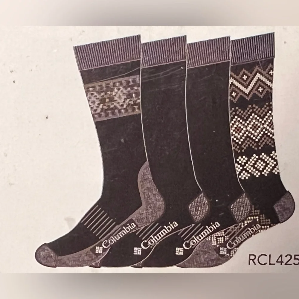 COLuMBia NWT Men’s 4-pk Socks BOXED set